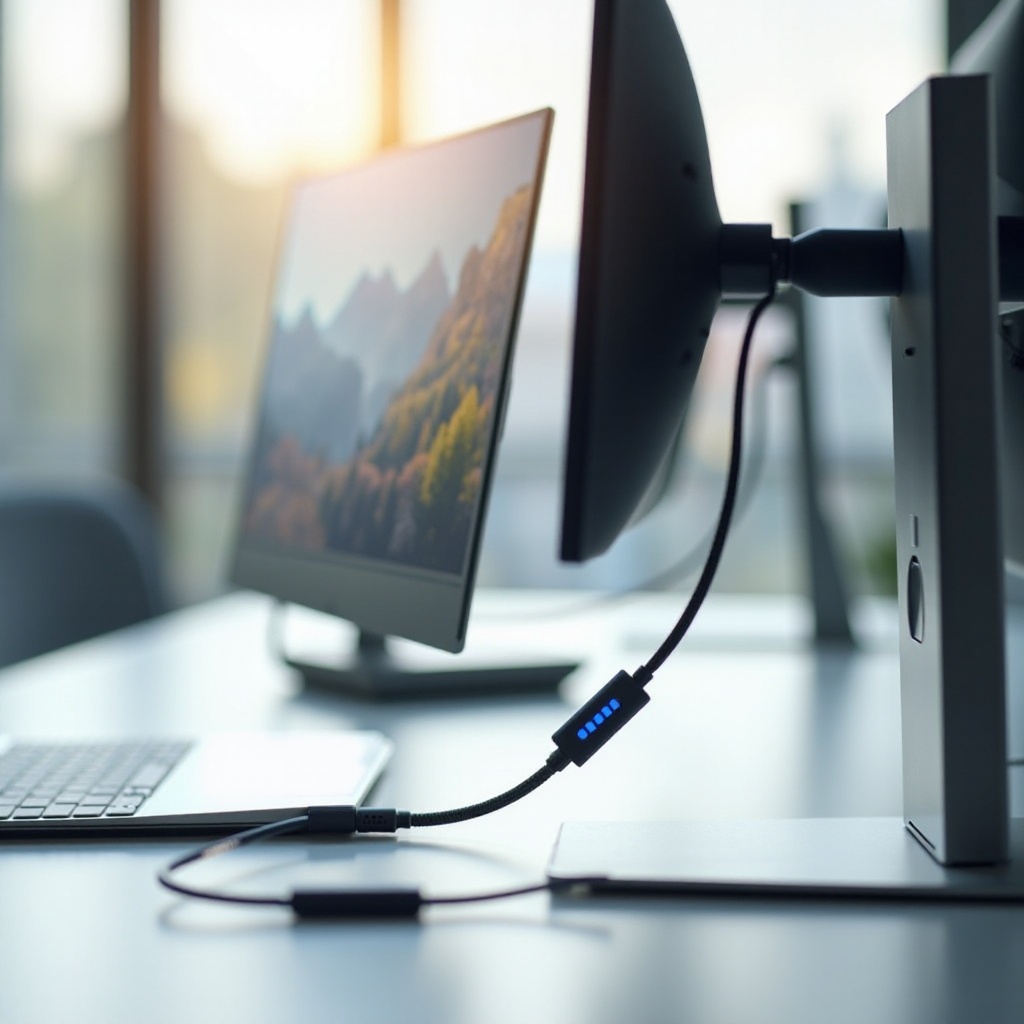 cabo de entrada dupla para dock de laptop para exibição e monitor