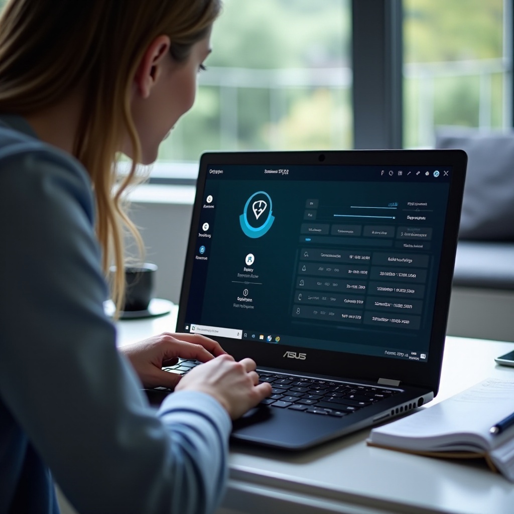 diagnóstico del sistema de nb para juegos portátil Asus