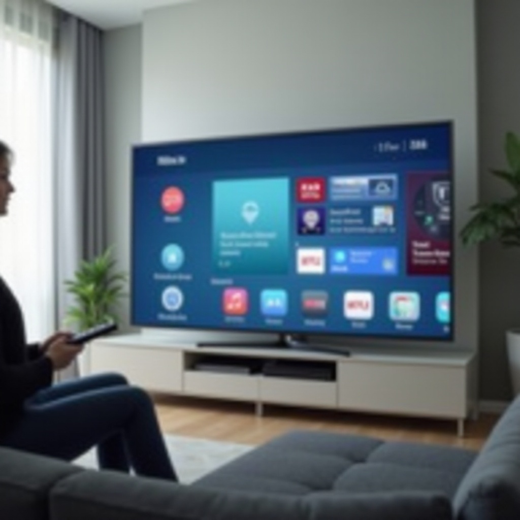 pantalla de inicio del televisor Samsung congelada