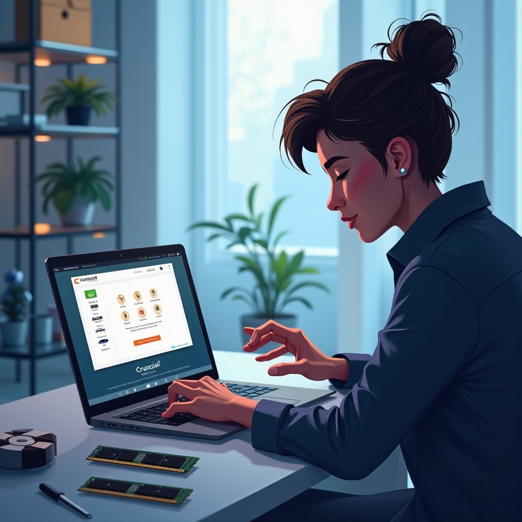 クルーシャルはメモリアップグレードのために私のノートパソコンをスキャンします