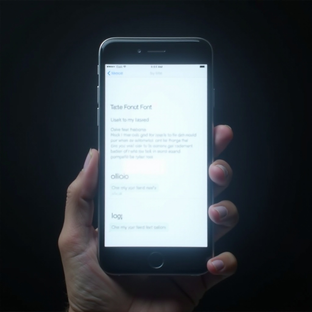 como mudar o tamanho da fonte nas mensagens de texto