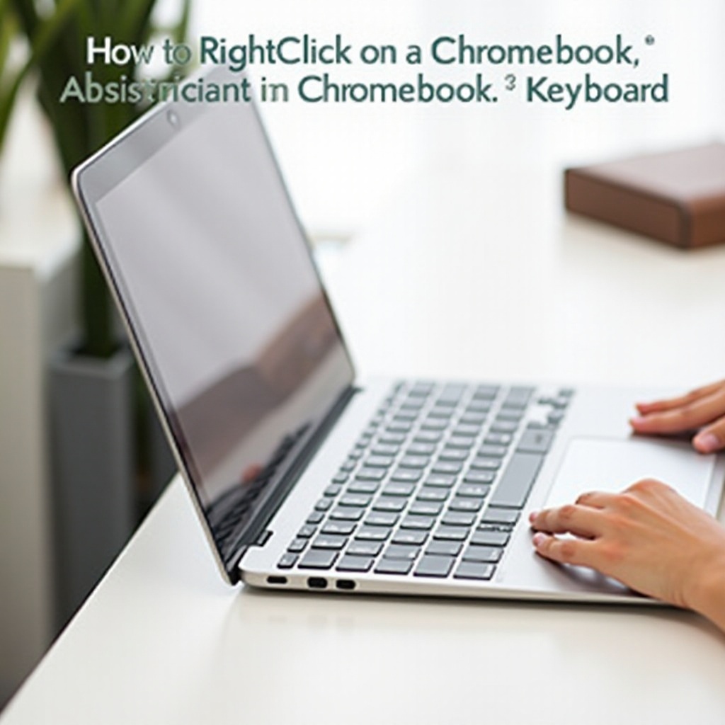 cómo hacer clic derecho en el teclado del Chromebook
